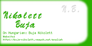 nikolett buja business card